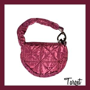 Target Quilted Mini Wrist Bag in Plum